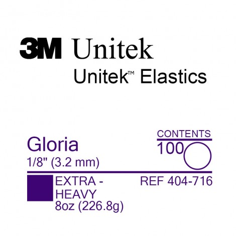 3M Unitek Gloria (Глория) 1/8" (3,2 мм) 8 Oz (226,8 г) эластики внеротовые Extra-heavy