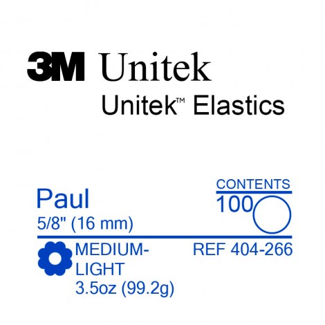 3M Unitek Paul (Поль) 5/8" (16 мм) 3,5 Oz (99,2 г) эластики внутриротовые Medium-light