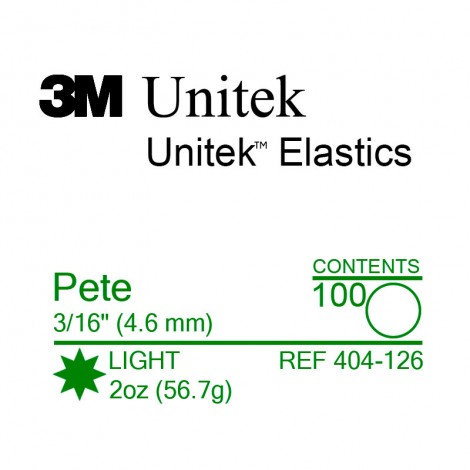 3M Unitek Pete (Пит) 3/16" (4,6 мм) 2 Oz (56,7 г) эластики внутриротовые Light