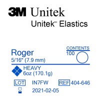 3M Unitek Roger (Роджер) 5/16" (7,9 мм) 6 Oz (170,1 г) эластики внутриротовые