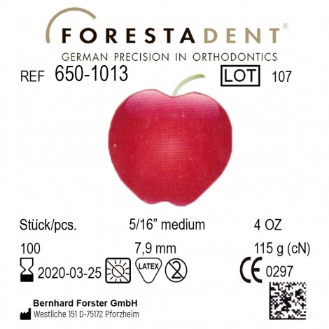 Forestadent Яблоко эластики внеротовые Medium 5/16" (7,9 мм) 4 Oz (115 гр)