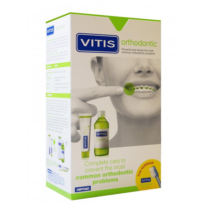 Dentaid Vitis Orthodontic Kit большой ортодонтический набор (зубная щетка, паста и ополаскиватель) в коробке