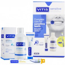 Vitis Sensitive 3 в 1 набор для чувствительных зубов (Паста, ополаскиватель и щетка)