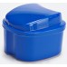 Andent DB17 контейнер с сеточкой для съемных зубных протезов синий (90х90х70)