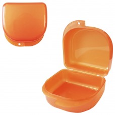 MIG DB-02 Оранжевый-перламутровый контейнер для съемных зубных протезов (71*78*45 мм)