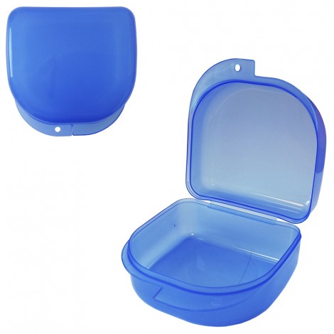 MIG DB-02 контейнер для съемных зубных протезов (71*78*45мм) голубой