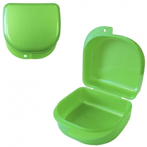 MIG DB-02 контейнер для съемных зубных протезов (71*78*45 мм) зеленый