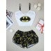 Чернега Пижама женская шелковая Batman размер S (классический топ+шорты)