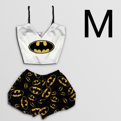 Чернега Пижама женская шелковая Batman размер М (классический топ+шорты)