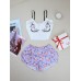 Пижама женская шелковая Единорожки размер М (классический топ+шорты)