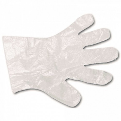 Klever перчатки полиэтиленвые одноразовые размер М, белые, 8 мкр (100 шт)