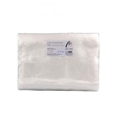 АртВакс салфетки 30*40 см белые (100 шт в пачке) 40г/м2