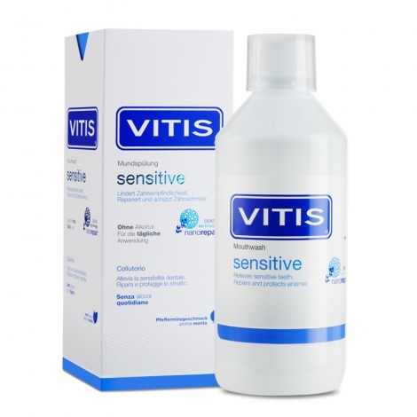 Dentaid Vitis Sensitive ополаскиватель для полости рта для лечения гиперчувствительности зубов (500 мл)