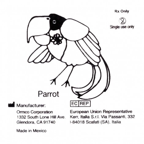 Ormco Parrot резиновая тяга для брекетов Попугай 5/16" (7,94 мм) 2 Oz (60 гр)