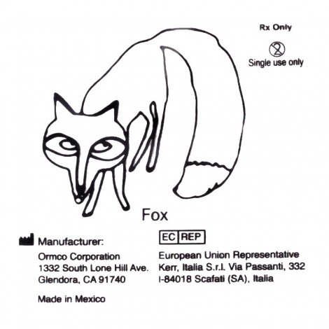 Ormco Fox резиновая тяга для брекетов Лиса 1/4" (6,35 мм) 3,5 Oz (100 гр)