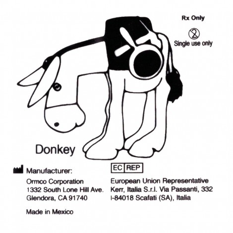 Ormco Donkey резиновая тяга для брекетов Осел 1/2" (12,7 мм) 3,5 Oz (100 гр)