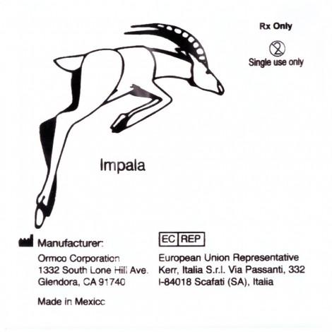 Ormco Impala резиновая тяга для брекетов Антилопа 3/16" (4,76 мм) 6 Oz (170 гр)