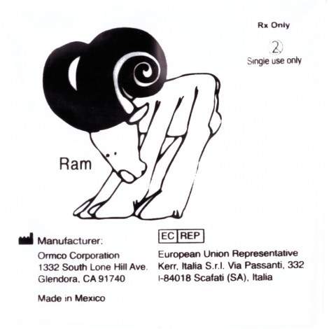Ormco Ram резиновая тяга для брекетов Баран 1/4" (6,35 мм) 6 Oz (170 гр)