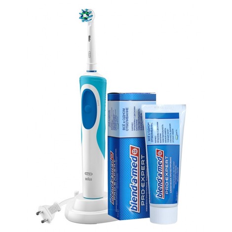 Braun Oral-B Vitality Cross Action D12.513 электрическая зубная щетка и паста в подарок