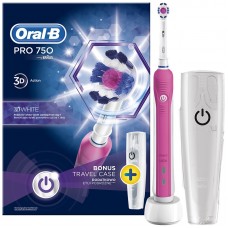 Braun Oral-B PRO 750 3D White D16.513.UX Pink электрическая зубная щетка (+кейс)