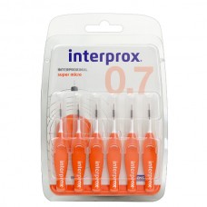 Interprox Super Micro 0.7 (0,5 - 2 мм) межзубные ершики (6 шт) оранжевые