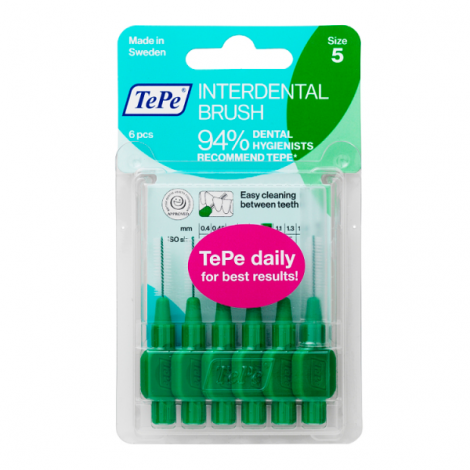 TePe Interdental brush original межзубные ершики 0,8 мм (6 шт) зеленые