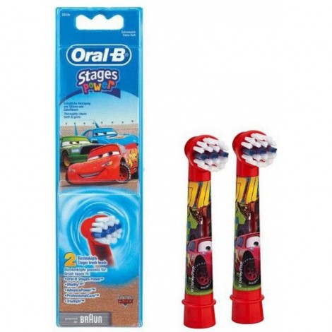 Braun Oral-B Stages Power Cars EB10K  насадки для детской электрической щетки (2 штуки)