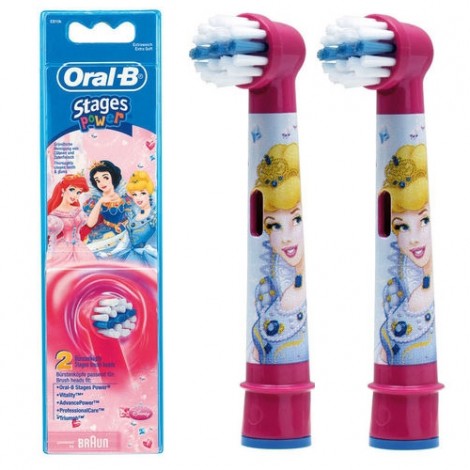 Braun Oral-B Stages Power Princess EB10K насадки для детской электрической щетки (2 штуки)