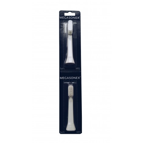Megasonex MB5 Soft насадки стандартные мягкой жесткости для электрической зубной щетки (2 шт)