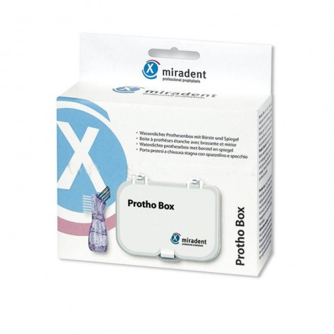 Miradent Protho Box футляр для хранения протезов щетка в комплекте 