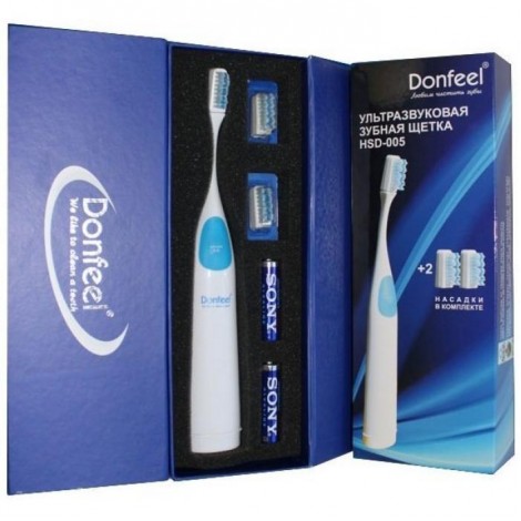 Donfeel HSD-005 синяя ультразвуковая зубная щетка
