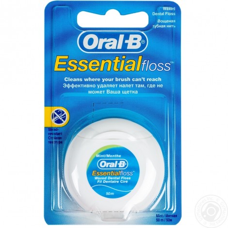 ORAL-B essential floss зубная нить мятная (50 м)
