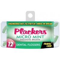 Plackers Micro Mint Travel Case зубной станок (флоссер) с запатентованной нитью TUFFLOSS (12 шт)