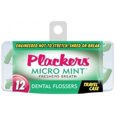 Plackers Micro Mint Travel Case зубной станок (флоссер) с запатентованной нитью TUFFLOSS (12 шт)