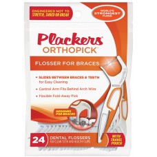 Plackers Orthopick зубной станок (флоссер) с запатентованной нитью TUFFLOSS (24 шт)