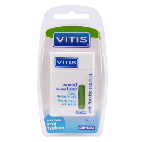 Vitis Tape Waxed вощеная зубная нить-лента (50 м)