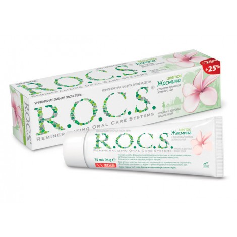 ROCS зубная паста цветок жасмина комплексная защита зубов и десен (94 гр)