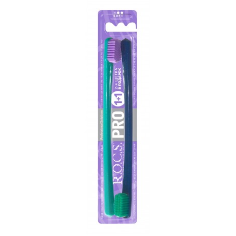 R.O.C.S. PRO 5940 Soft зубная щетка мягкой жесткости (1+1)