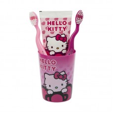 Smile Guard Hello Kitty набор дентальный 3+ (2 мягкие зубные щетки, зубная паста 75 мл и стакан)