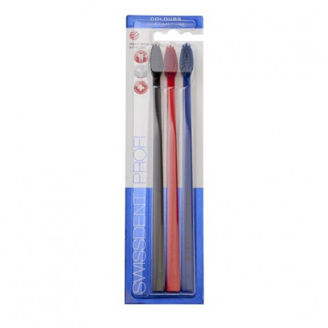 Swissdent Profi Colours Fancy набор зубных щеток средне-мягкой жесткости (3 шт)