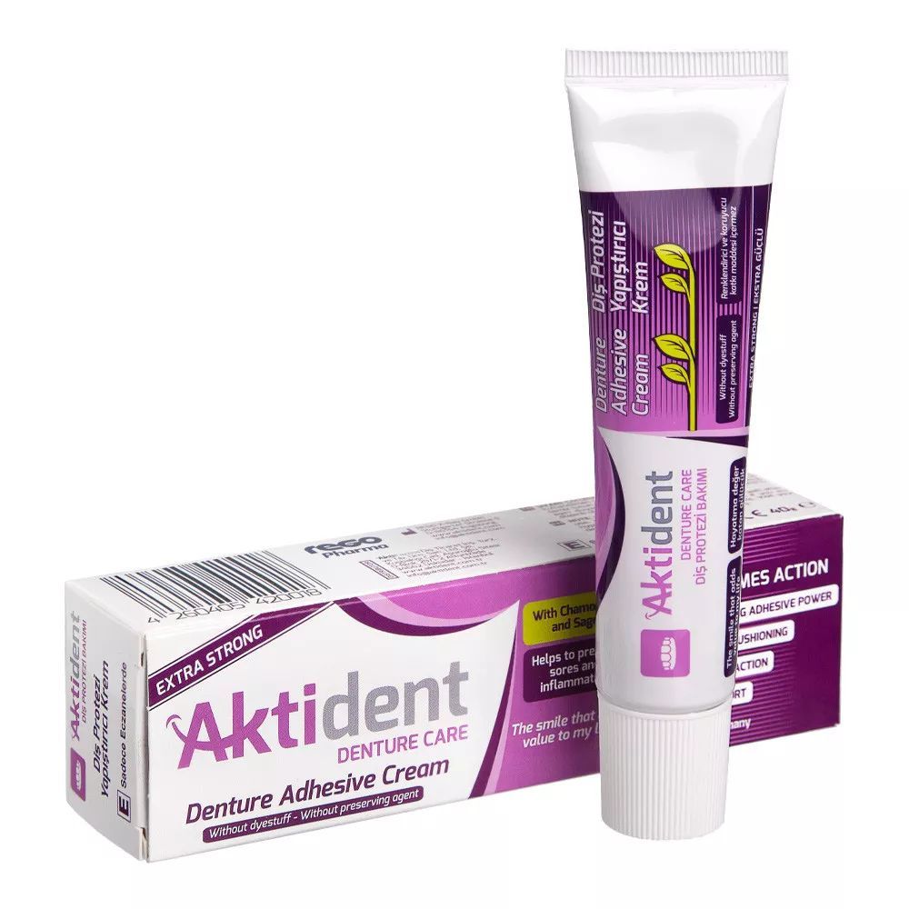 Купить Aktident крем-клей для фиксации зубных протезов (40 гр) - на ...