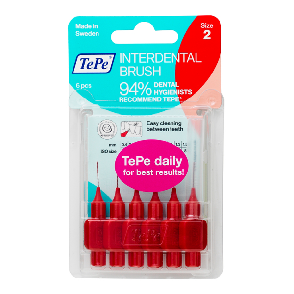 Купить TePe Original Размер 2 межзубные ершики 0.5 мм (6 шт) красные ...